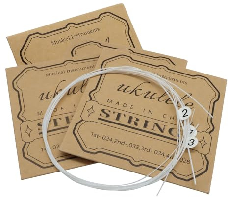 Hordion 5 Set Nylon Ukulele Strings Replacement Accessory for Soprano (21 Inch) Concert (23 Inch) Tenor (26 Inch) Ukulele