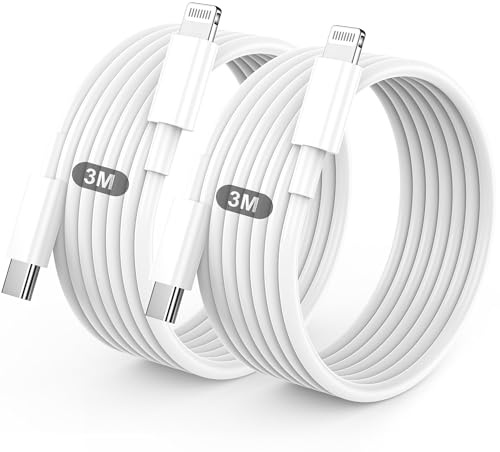Lightning Kabel USB C 2Pack 3M+3M Für IPhone ladekabel MFi Zertifiziert für Apple Schnellladekabel für IPhone 14/13/12/11/Pro/Pro Max/Mini/XR/XS/XS Max/X/8/7/6/6s/Plus/iPad
