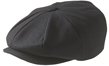 Peaky Blinders Schiebermütze, Newsboy-Stil - Schwarz - XX-Large