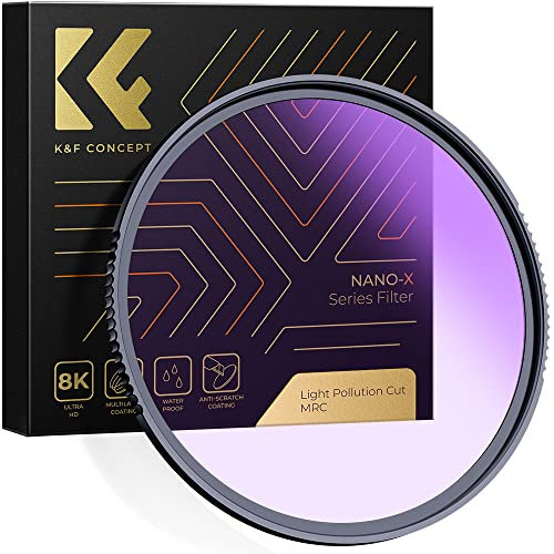 K&F CONCEPT 82mm Natual Night Filter Light Pollution Filter for Night Photography Sky/Star Astrophotography Optical Glass Double Sided (Nano-X Series)