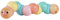 Classic World Holz-Twist-Raupenziehspielzeug, flexibler bunter Wurm für Babys, Kleinkinder, Kinder, entwickelt Feinmotorik und Farberkennung, 25 cm, ab 1 Jahr, Pastellfarben