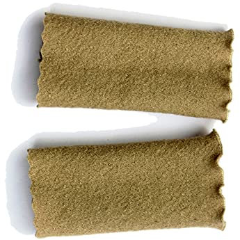 Armstulpen/Pulswärmer: Walkloden (Walkwolle, Kochwolle) in Beige-Farbe