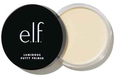 e.l.f. Luminous Putty Primer, Skin Perfecting, Lightweight, Silky, Long Lasting, Hydrates, Creates a Smooth Base, Illuminates, Plumps, Infused with hyaluronic acid and vegan collagen, 21g