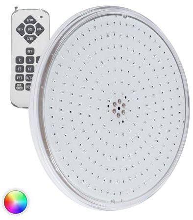 LEDKIA LIGHTING Bombilla Piscina LED RGB Sumergible Slim 12V AC 20W IP68 PAR56 Mando RF RGB