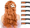 Haarkreide Kamm 6 Stück Temporäre Färben HaarfarbeKamm für Kinder Auswaschbar Ungiftig für Mädchen Geburtstag Geschenke Alter 4+ Karneval Halloween Erntedankfest Weihnachten Neujahr Cosplay(Orange)