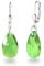 Schöner-SD Ohrringe 925 Silber mit Marken-Kristall Tropfen hängend 16mm Peridot Grün