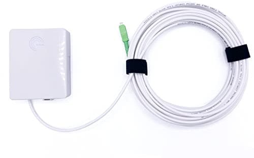 Elfcam® - 50 metros Cable de fibra óptica SC/APC a SC/APC Simplex Monomodo (4,0 mm), equipado con un PTO para Fibra, alargador utilizado para mover la caja de fibra, sin menoscabo de flujo