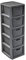 BranQ - Home essential 100% recycelt Kunststoff PP, Ökologisch, Regal in Rattan Design, Anthrazit, 5 Körben