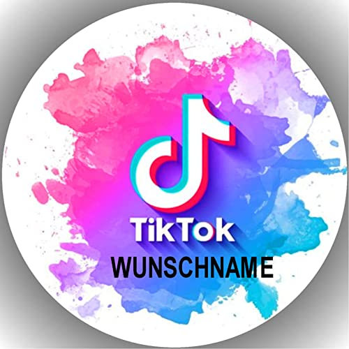 Fondant Tortenaufleger Tortenbild Geburtstag kompatibel mit T_ik T_ok K15 personalisiert mit Wunschname