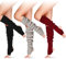SATINIOR Women Winter Long Leg Warmers 24 Inch Over the Knee Ribbed Knit Leg Warmer for 80s Party Dance Sports, Black, Gray, Wine Red, One Size