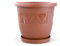 Plastard Blumentopf Durchmesser 55 cm mit Untersetzer Farbe Terrakotta runder Pflanzkübel Blumenkübel Gartentopf aus Kunststoff witterungsbeständiger für Innen und Außen