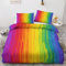 GEDAEUBA Sommer Bettwäsche 140x200 Bunte - Regenbogen Bettbezug 140x200 2er Set, Wendebettwäsche und Kissenbezug 70x90, Weiche & Atmungsaktive Mikrofaser Bettwäsche-Sets mit Reißverschluss