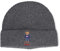 POLO RALPH LAUREN Herren Solid Flag Bear Beanie, Dunkelgrau meliert, Einheitsgröße