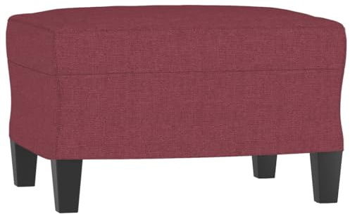 vidaXL Fußhocker Sitzhocker Polsterhocker Fußschemel Schemel Sitzbank Fußbank Hocker Fußstütze Fußablage Wohnzimmer Weinrot 60x50x41cm Stoff