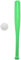 Aiwjeakh Souviner Baseball Bat Sport per Bambini Baseball Bat Verde