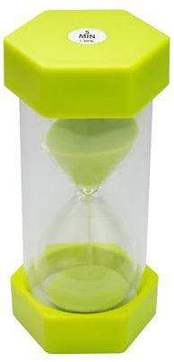 TeacherFav Sanduhr für Kinder, 5 Minuten, grün, 12,7 cm, Stundenglas-Acrylüberzug für Klassenzimmer, Zuhause und Kinderzimmer, mittelgroß, Einzelpackung
