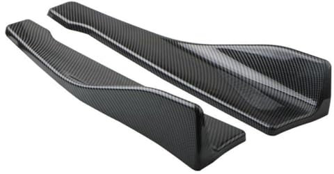 2PCS Auto ABS heckspoiler Ecke Hecklippe Winkel Wrap Angle, Für BMW 3er M3 E90 E91 E92 E93 Heck Stoßstange Diffusor Splitter Spoiler Protector,B/Carbon Fiber-48CM