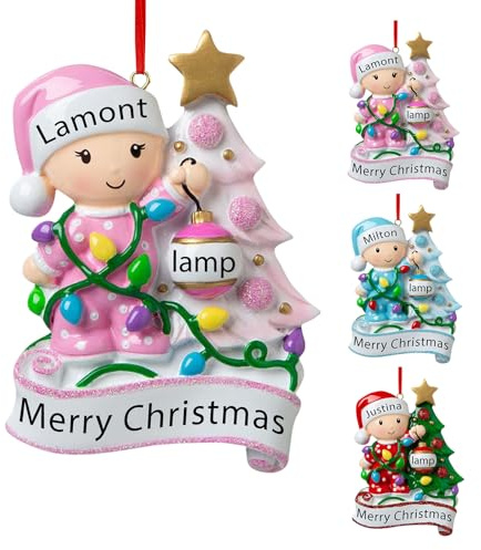 2024 Personalisierter Weihnachtsschmuck für Babys, personalisierter Weihnachtsschmuck mit Namen, Weihnachtsbaumschmuck, Weihnachtsdekoration