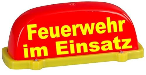 Dachschild City - leuchtrot - Feuerwehr im Einsatz- unbeleuchtet - Dachaufsetzer
