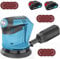 New Upgrades Cordless Random Orbital Sander， for Makita 18V ，with 3.0AH Battery,Random Orbital Sander 125mm,with 6-Speed Settings (7000-15000 RPM),for Woodworking and Polishing ﻿