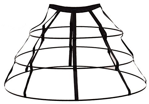 GRACEART Triangular Miriñaque Aro Falda Cesto (Negro)