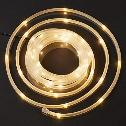 hellum 521580 LED-Lichtschlauch matt mit Kupferkabel-Lichterkette und6h-Timer, batteriebetrieben (nicht inkl.), 5,9 m Gesamtlänge
