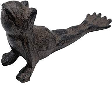 Comfy Hour Cast Iron Door Stopper - Frog, Antique Brown