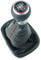 Do!LED Schaltsack Schaltmanschette Schaltknauf 5 Gang Naht Rot - roter/silber Ring kompatibel für SEAT Leon 1M nur 1.8 1.9 2.0 / Leon 1P / Alhambra ohne RGA