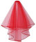 Kurze Spitze Mesh 2 Etagen Brautschleier mit Kamm, Damen Simple Tüll Bachelorette Party für Hochzeit Junggesellinnenabschied V1, Rot – 2 Etagen 60 cm, Einheitsgröße