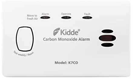 Kidde AEC8514 K7CO Détecteur de monoxyde de Carbone Blanc