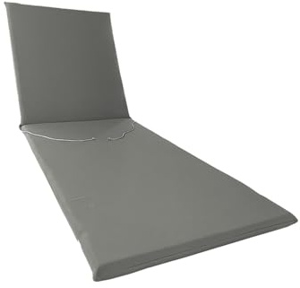 Il Tuo Artigiano Design Kissen für Sonnenliege, faltbar, aus Baumwolle, halb-wasserabweisend und schmutzabweisend, hergestellt in Italien (grau)