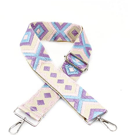 Woodland Leather s Taschenriemen für Handtaschen und Umhängetaschen, 5,1 cm – (5 cm) Ersatz-Taschengurt mit Clips, Handtasche Schultertasche modisch und Designer-Gurt, Lila Box, Gold Clip