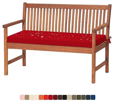 Lsjoaw Bankauflage 100X40X3CM Bankkissen Sitzauflage Sitzkissen wasserdicht Gartenbankauflage Schaukelkissen für Gartenbank Schwingen Bankpolster Outdoor für Fensterbank Gartenkissen Rot
