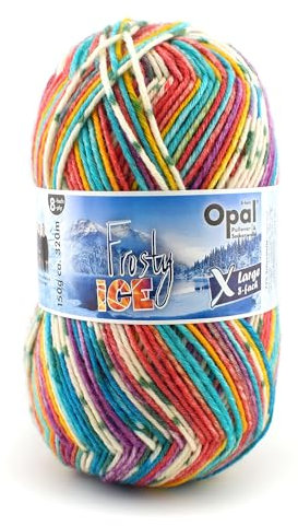 Opal XLarge Frosty Ice 8-fach Pullover-/u. Sockenwolle,150g/320m,75% Schurwolle (superwash)/25% Polyamid, (11350 schneebringende Wolken)