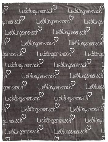 Monsterzeug Graue Kuscheldecke, Lieblingsmensch Sofadecke, 160x130cm Tagesdecke, Flauschige Couch Decke, Kuschelige Sofa Decke, Kuscheldecke flauschig, Warme Decken, Couchdecke, Geschenke für Frauen