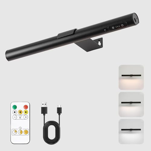 DESGNT Kabellose Bilderleuchte akku,LED-Wandleuchte Batteriebetriebene, mit Fernbedienung,dart beleuchtung mit 3 Leuchtmodi,magnetische Verbindung,mit Timer,für Tafel,dartscheiben,Fresko,Statuen.