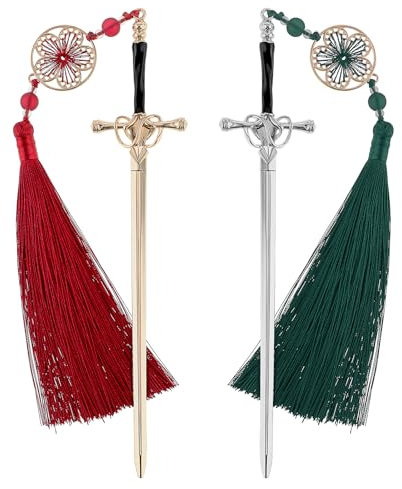 Jeffdad 2 Stück Schwert Lesezeichen, Quaste Metall Lesezeichen Vintage Lesezeichen Personalisierte Lesezeichen Bookmark für Leseliebhaber Lustige Lesezeichen Geschenk für Frauen Männer