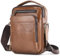 BAIGIO Leder Umhängetasche Herren Schultertasche Vintage Männer Tasche Crossbody Bag Herrentasche zum Umhängen Ledertasche mit Verstellbarem Gurt für Business Arbeit Reise