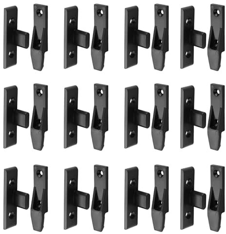 Lot de 12 paires de clips de plinthe en plastique ABS pour panneau de salle de bain - Clips de fixation pour panneaux de cuisine - Fixations de plinthe pour armoires (S1, Drop on)