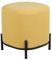 DRW Sitzsack aus Holz und Metall, gepolstert in Gelb und Schwarz, 38 x 38 x 41 cm