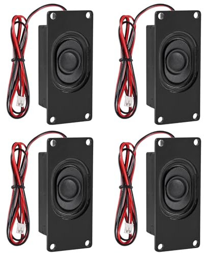JUZITAO 4PCS Loundspeaker 3 Watt 8 Ohm Mini Speaker 8ohm 3w Micro Speaker with JST-PH2.0 Interface for Small Electronic Projects Advertising Machines LCD TV Monitors