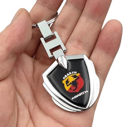 LJJWIW Auto Schlüsselringe Für Abarth 595,Benutzerdefinierte Schlüsselanhänger,Personalisiert Schlüsselring,Hochwertigem Schlüssel Tag Zubehör