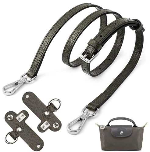 Sunshine smile Schultergurt für Longchamp Tasche Damen,Tragegurt für Longchamp,Längenverstellbarer Ersatzriemen aus Leder,Handtasche No-Punch Transformationszubehör,Leder Schulterriemen Umhängegurt