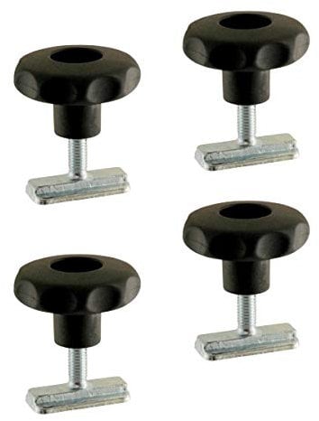 4 x Schraubfitting mit Sterngriff, frei verschiebbar, einfach in der Handhabung, für Airlineschienen, Kerl M8 x 24 S Slide