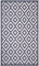 FH Home Outdoor-Teppich - wasserdicht, farbecht, wendbar - recycelter Premium-Kunststoff - Geometrisch - Terrasse, Veranda, Balkon, Waschküche - Aztec - Grau & Weiß knitterfrei - 120 x 180