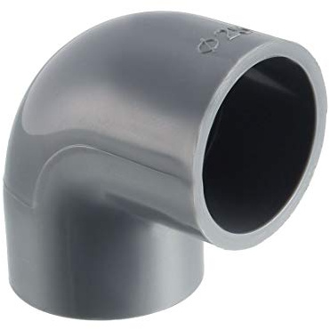sourcing map PVC Pipe Fitting 25mm Slip Socket 90 Degree Elbow Coupling Connector Gray 5Pcs