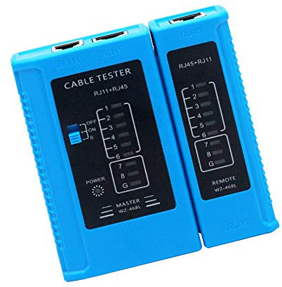 RUIZHI Probador de Cable de Red, Herramienta de Prueba de Cables de Red RJ45 RJ11 RJ12 CAT5 CAT6 UTP USB Comprobador de Cable LAN