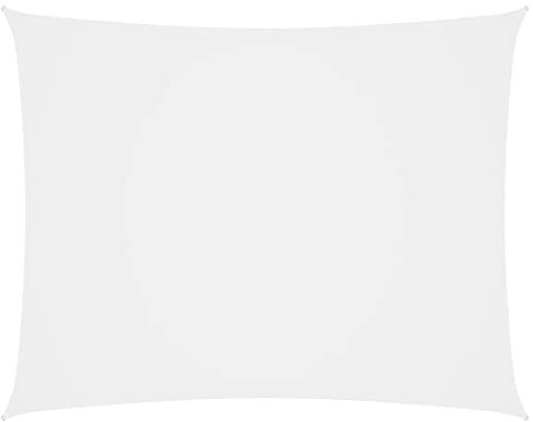 vidaXL Parasole a Vela Ombra Tenda da Sole Elegante Moderna Anti UV Giardino Frangisole Terrazza Balcone Oxford Rettangolare 2,5x3,5 m Bianco