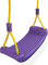 HOQ Schaukel-Sitz - verstellbares Schaukel-Brett - rutschfeste Kinder-Schaukel - Garten- & Spielplatz-Zubehör - Indoor & Outdoor - Lila & Gelbe Seile