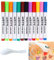 12 Bolígrafo Mágico para Pintura al Agua con Cuchara, Rotuladores Magic Marker, Rotuladores Lettering, Magic Marker Rotuladores Mágicos, para Graffiti, Dibujo, Escritura, Pizarra, Vidrio, Ropa